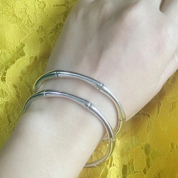 New Sterling Silver Simple Cuff Bracelet - Picture 7 of 12